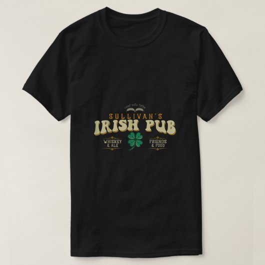 サリバンアイリッシュパブSt patricks dayおもしろいドリンカー Tシャツ (デザイン正面)