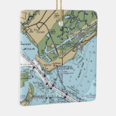 サリバン島サウスカロライナ州地図 セラミックオーナメント (右)