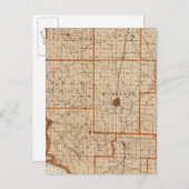 サリヴァン郡の地図 ポストカード (正面/裏面)