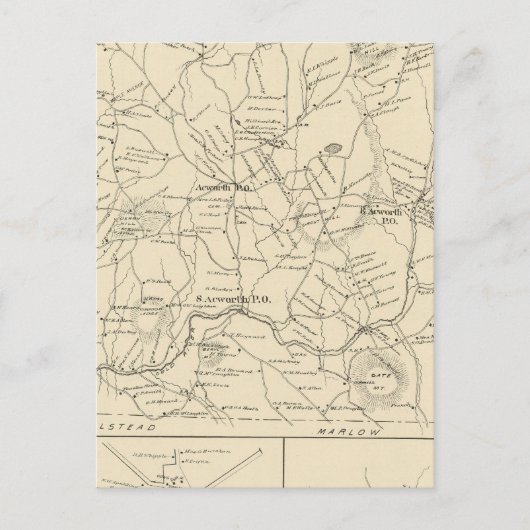 サリヴァン郡アクワース ポストカード (正面)