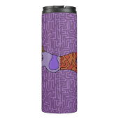 サリーとロイの上の紫色のドードル タンブラー (裏面)