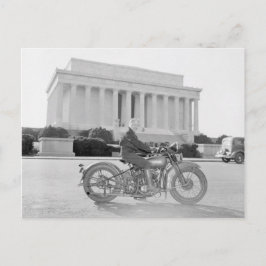 サリーと彼女ハーレー ポストカード
