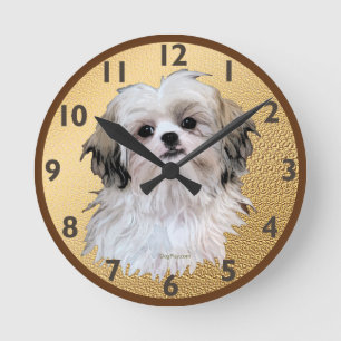 サリーのシーズー(犬) Tzu ラウンド壁時計