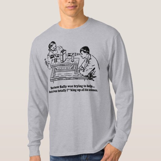 サリーは編集される科学-できません Tシャツ (正面)