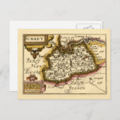 サリーカウンティイングランド古古古古古美術館地図 ポストカード (正面/裏面)