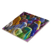 サリーカラフルの女性が集まる タイル (側面)