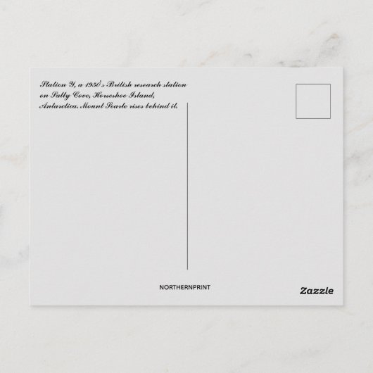 サリーコーヴホースシュー島南極はがき ポストカード (裏面)
