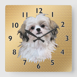 サリーシーズー(犬)チュ スクエア壁時計