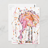 サリーフラミンゴ ポストカード (正面/裏面)