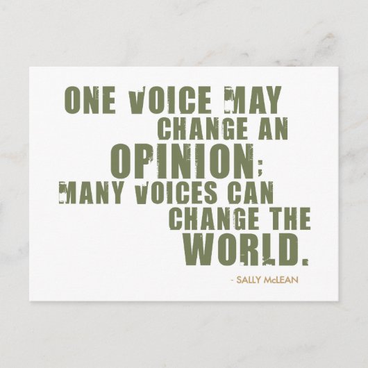 サリーマクリーン引用文 ポストカード (正面)