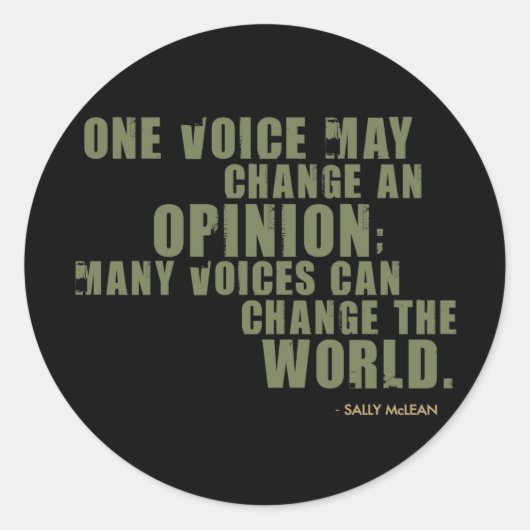 サリーマクリーン引用文 ラウンドシール (正面)