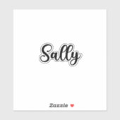 サリー名 – 手書き書道 シール (シート)