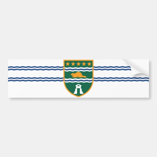 サリー国旗(ブリティッシュコロンビア,カナダ) バンパーステッカー (正面)