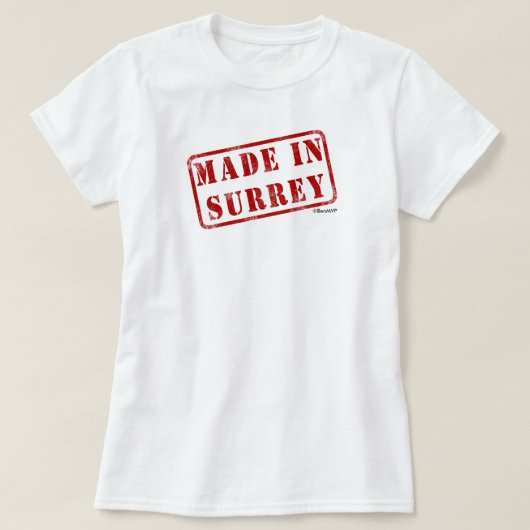 サリー州で作られる Tシャツ (デザイン正面)