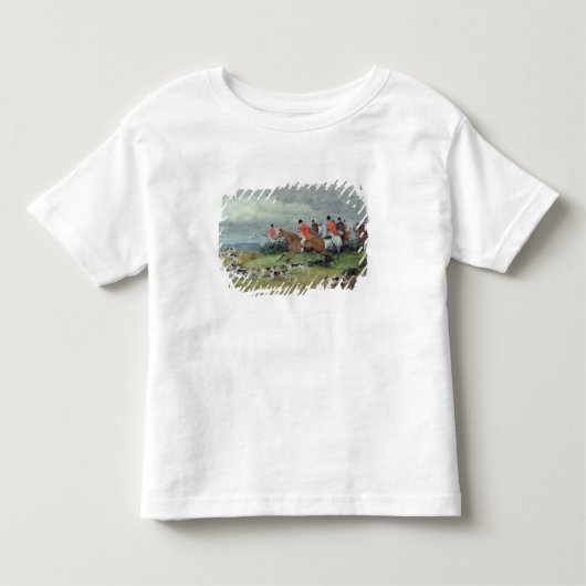 サリー州のキツネ狩り、19世紀 トドラーTシャツ (正面)