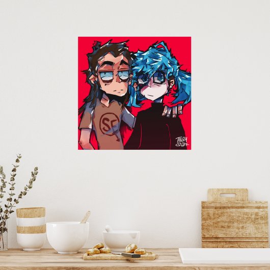 サリー顔 ポスター (キッチン)