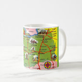 サリー イングランド 地図 ポストカード コーヒーマグカップ (正面右)