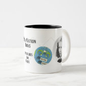 サリー・ワトソン – 冒険家と作家 ツートーンマグカップ (正面右)