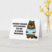 サリー、長い冬 カード (黄色い花)