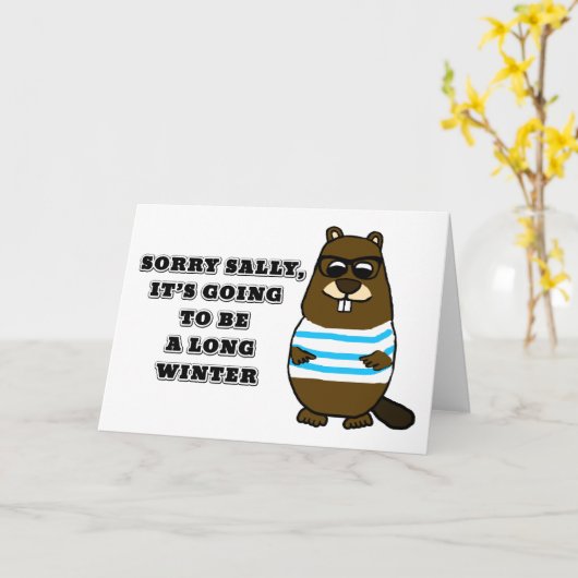 サリー、長い冬 カード (黄色い花)