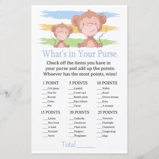 サルあなたの財布ゲームの中に何がある (正面)