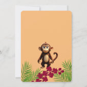 サルいけなファミリー子供の誕生日 招待状 (裏面)