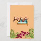 サルいけなファミリー子供の誕生日 招待状 (裏面)