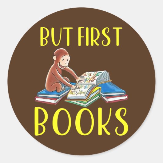 サルおもしろいの本読が最初の本 ラウンドシール (正面)