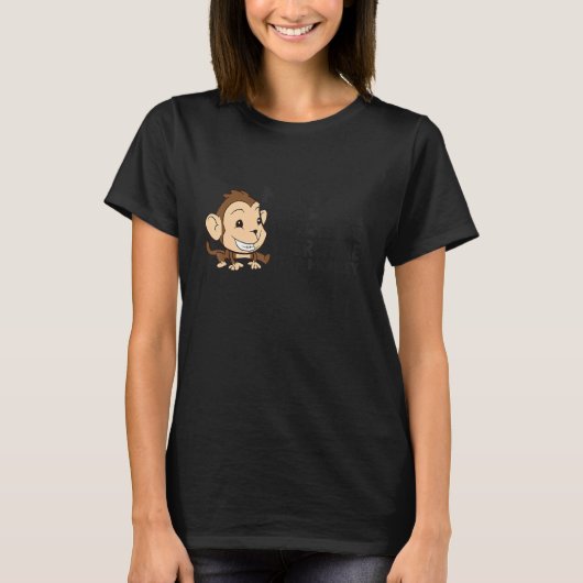 サルおもしろいは私素晴らしはサルだ Tシャツ (正面)