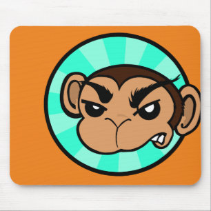 サルおもしろい水平マウスパッド マウスパッド