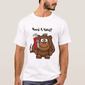 サルおもしろい漫画 Tシャツ (正面)