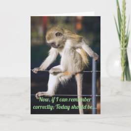 サルおもしろい誕生日 カード