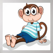 サルおもしろい ポスター (正面)