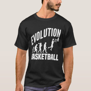 サルからメンズバルダンへのバスケットボールの進化 Tシャツ