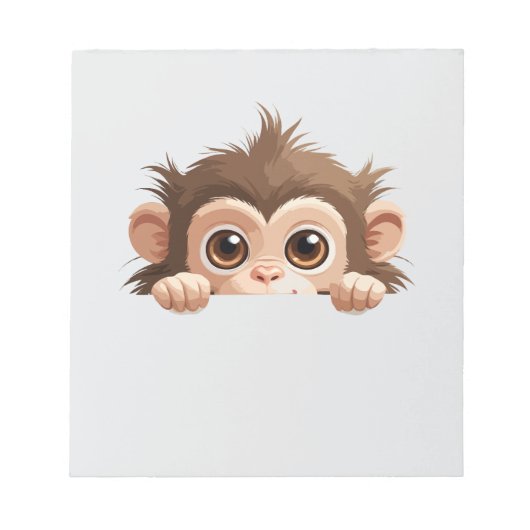 サルかわいいかわいい動物おもしろいアニメ ノートパッド (正面)