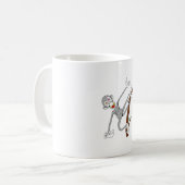 サルがウロウロ コーヒーマグカップ (正面左)