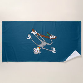 サルがウロウロ ビーチタオル