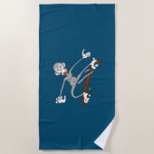 サルがウロウロ ビーチタオル (正面)