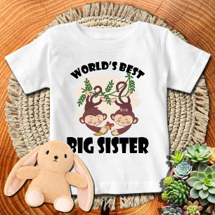 サルがツタに乗って 世界で一番の姉 ベビーTシャツ