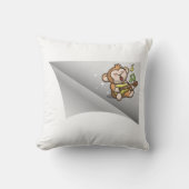 サルがパッチの下で歌う クッション (正面)