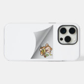 サルがパッチの下で歌う iPhoneケース (裏面横)