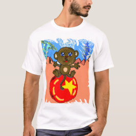 サルがボールに乗る Tシャツ