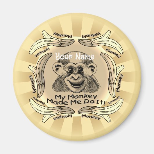 サルが私にやらせた マグネット (正面)