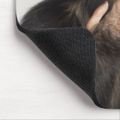 サルが顔を擦る マウスパッド (コーナー)