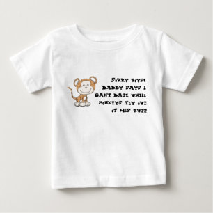 サルごめんね!パパは付き合えないって… ベビーTシャツ