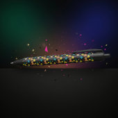 サルたちの大騒ぎパターン 黒ボールペン