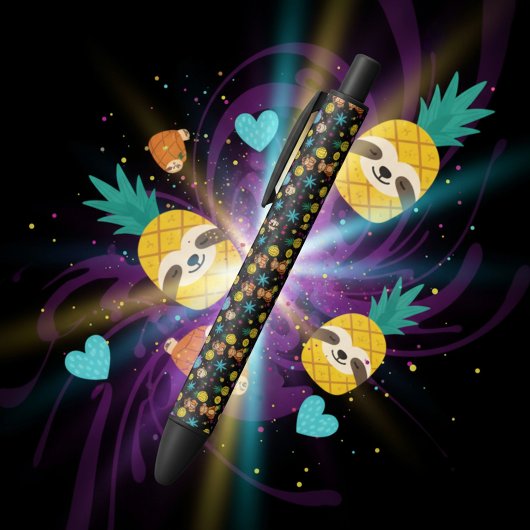 サルたちの大騒ぎパターン 黒ボールペン