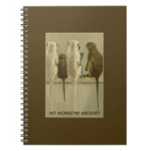 サルたちの愉快な誕生日メッセージ（個人・団体用） ノートブック (正面)