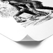 サルとしてのチャールズ・ダーウィン ポスター (角)