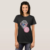 サルとアメリカ国旗のサングラス7月4日の贈り物 Tシャツ (正面フル)